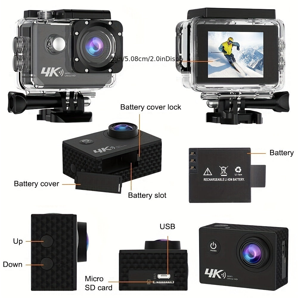 Ourlife 4K Ultra HD Action Camera Diving/Adventures