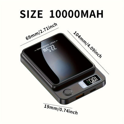 Magnetic Power Bank, 10000mAh Magnetic Charger for iPhone 15/14/13/12 Series,   Samsung