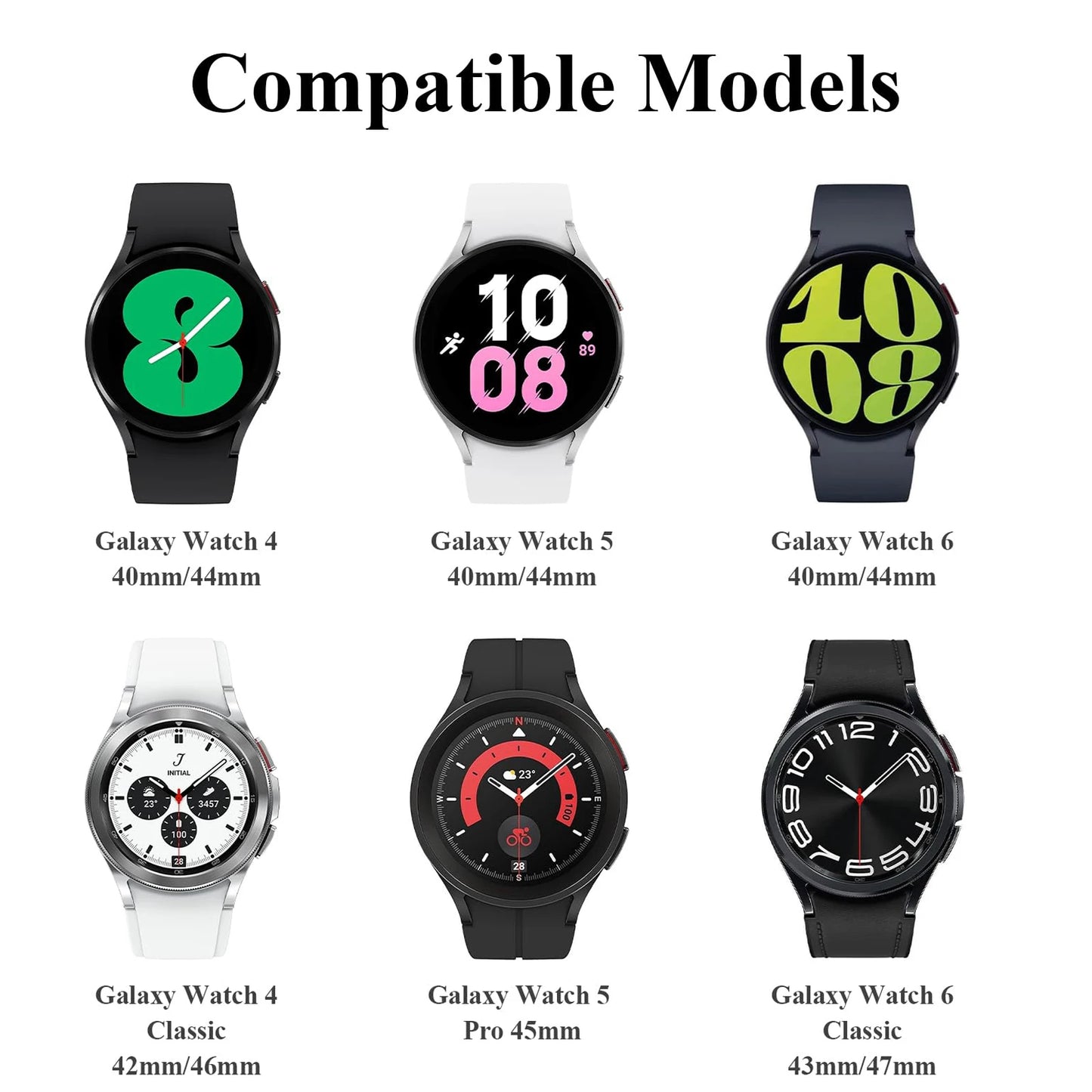 Genuine Leather+silicone Strap for Samsung Galaxy Watch 7 6 5 4 44mm 40mm 20mm Bracelet Galaxy Watch 6 4 Classic 47mm 46mm 43mm