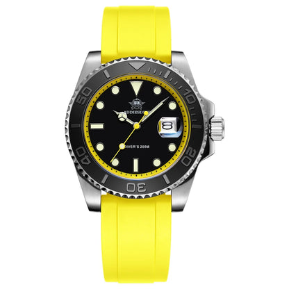 ADDIESDIVE Rotatable Bezel Watch For Men 41mm Quartz Watch Stainless Seel BGW9 Luminous Rubber Strap 200m Diving Men's Watch New