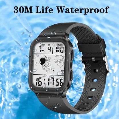 LIGE Fashion Student Watches Couple Electronic LED Digital Watch For Men Watch Sport Waterproof Multifunctional Alarm Clock Man