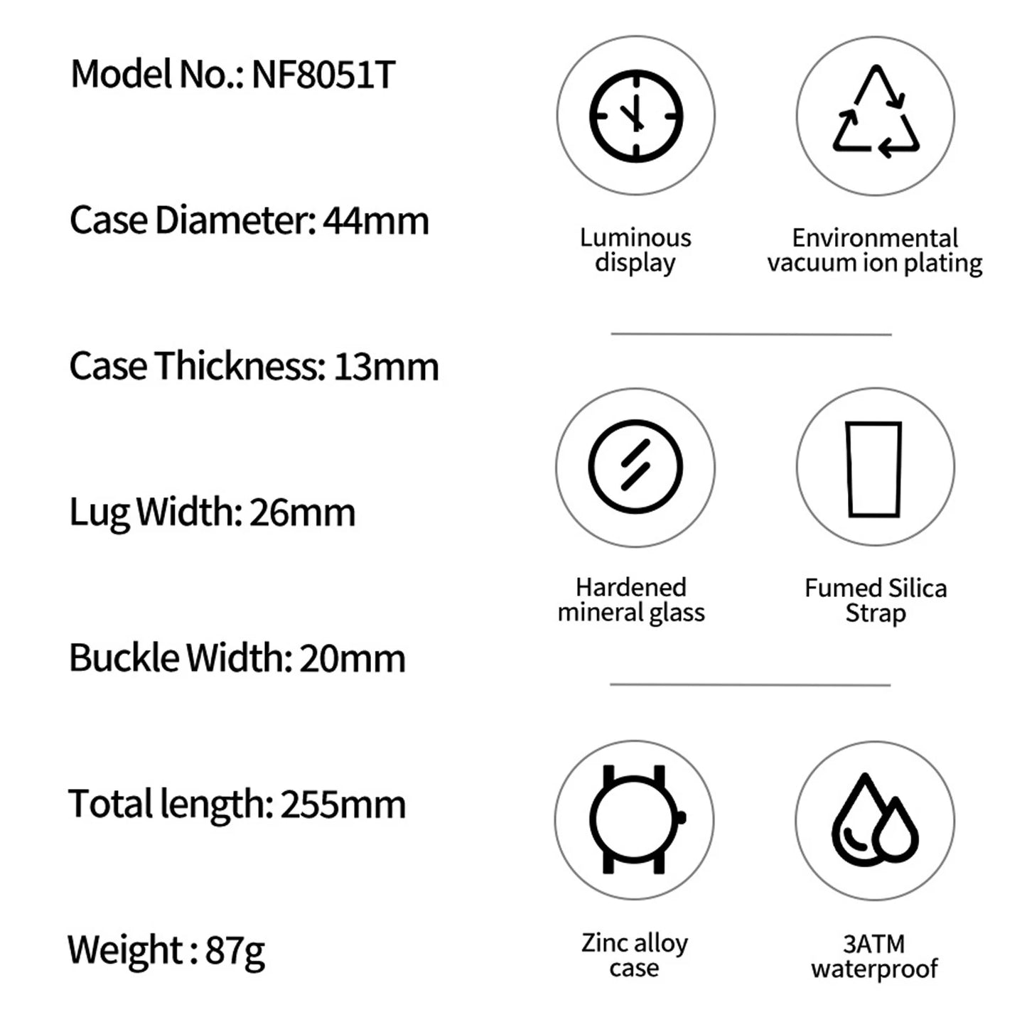 NAVIFORCE Men‘s Watches 2024 New Silicone Strap Quartz Calendar Waterproof Fashion Sport Chronograph Wristwatch for Man clock